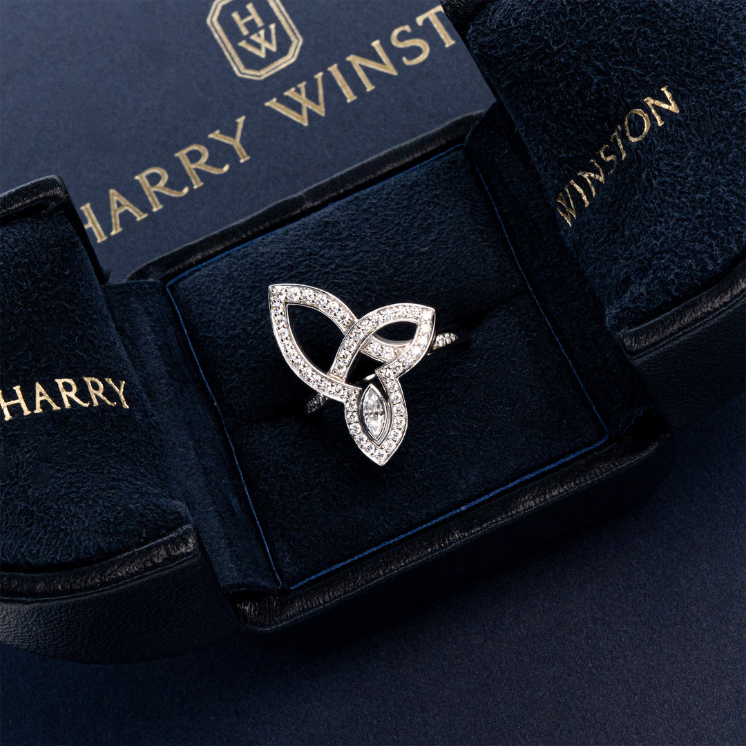 HARRY WINSTON リリークラスター リング 0.41CT