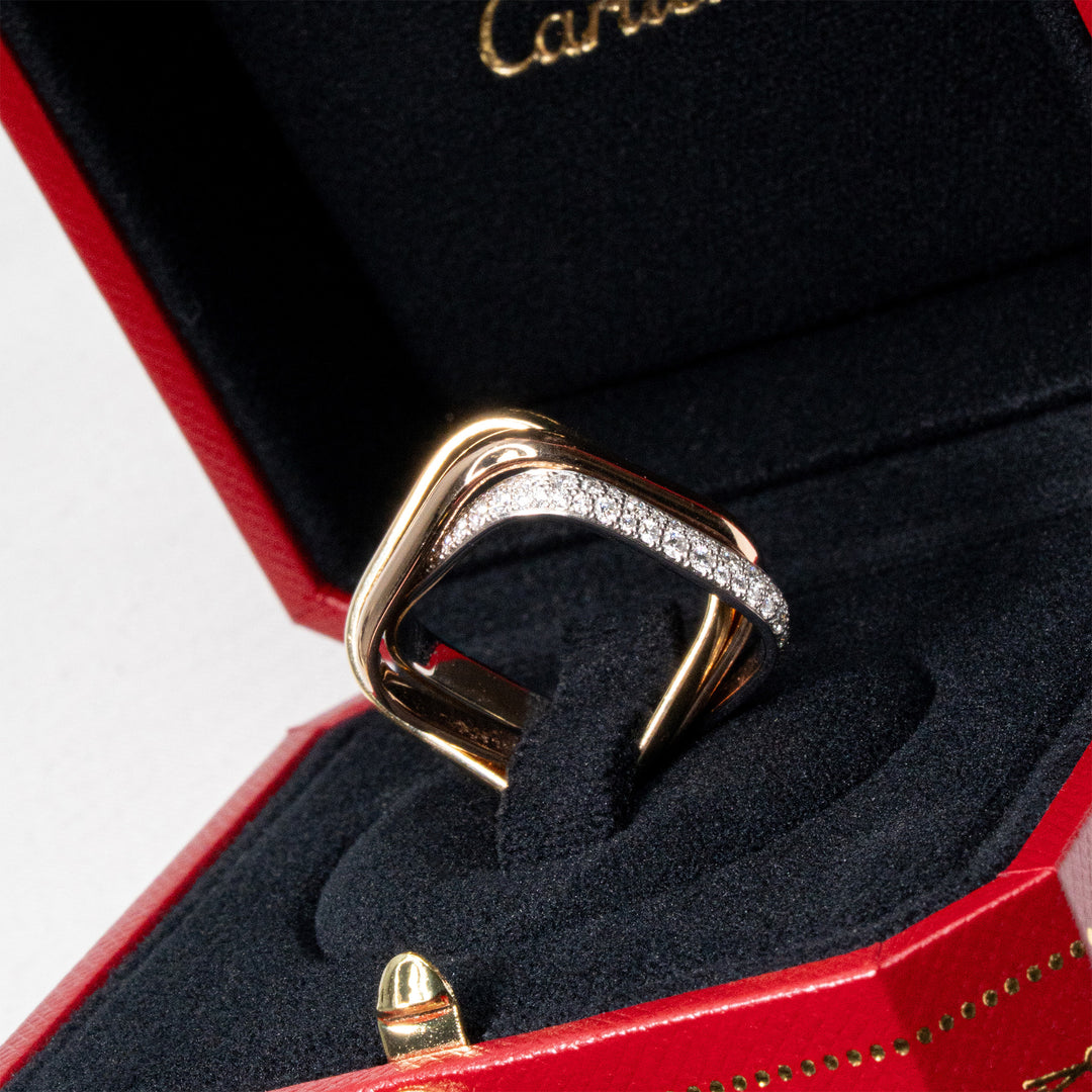 CARTIER トリニティ クッションリング 0.75CT