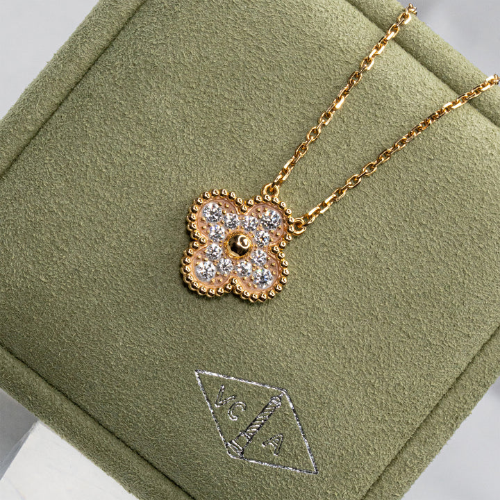 VAN CLEEF &amp; ARPELS アルハンブラ ネックレス 0.48CT
